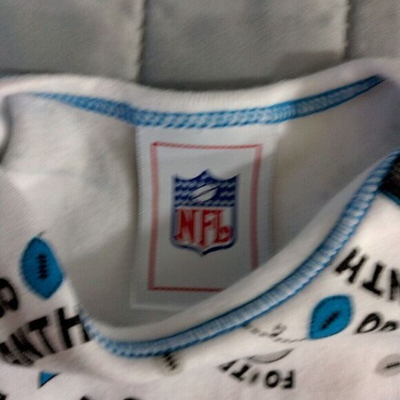 NFL Carolina Panthers Babies 6 To 9 Months One Piece Snap Short Sleeve - Picture 3 of 4